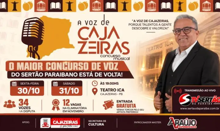 A VOZ DE CAJAZEIRAS ESTÁ DE VOLTA! Concurso reúne 34 talentos em dois dias de apresentações no Teatro ICA
