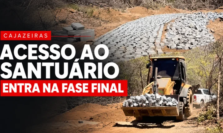 Acesso ao Santuário de Nossa Senhora Aparecida entra na fase final de pavimentação em Cajazeiras