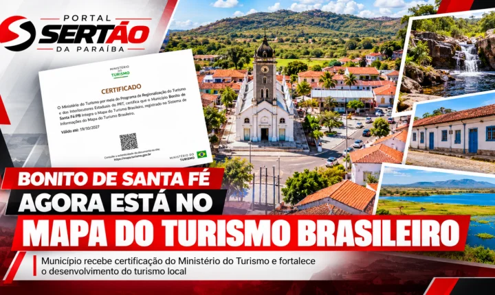 Bonito de Santa Fé conquista certificação do Ministério do Turismo e passa a integrar o Mapa do Turismo Brasileiro