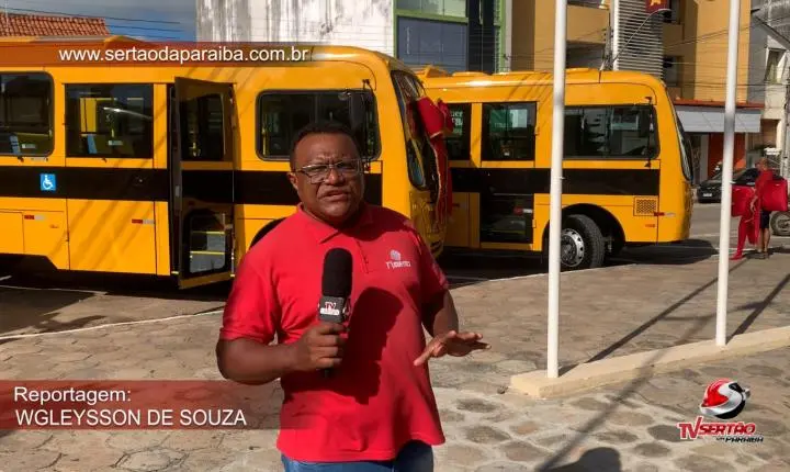 Cajazeiras moderniza frota com novos ônibus escolares para reforçar o ensino na zona rural