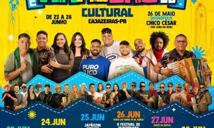 CAJAZEIRAS REVELA PROGRAMAÇÃO DO XAMEGÃO 2026 COM GRANDES ATRAÇÕES NACIONAIS