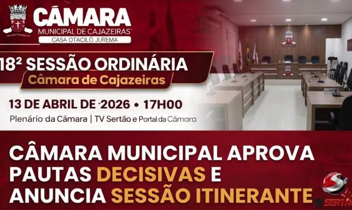 Câmara Municipal Aprova Pautas Decisivas e Anuncia Sessão Itinerante