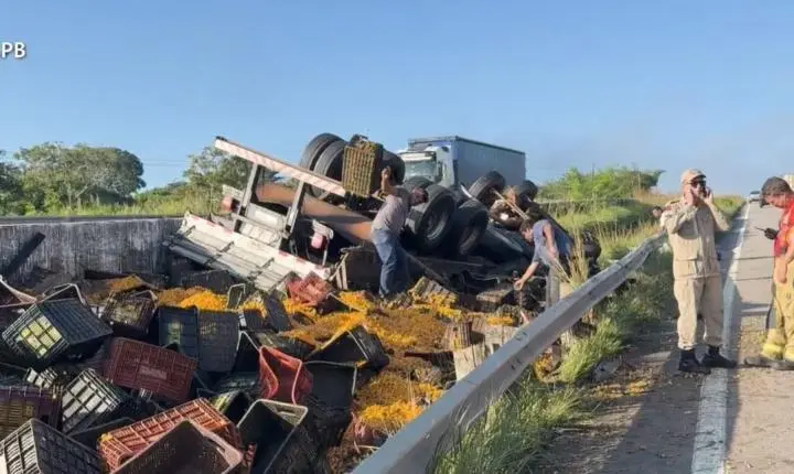Acidente fatal na BR-101 em Caaporã tira a vida de caminhoneiro