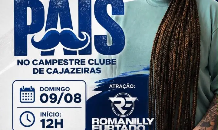 Campestre Clube prepara domingo especial com Romanilly Furtado na comemoração do Dia dos Pais