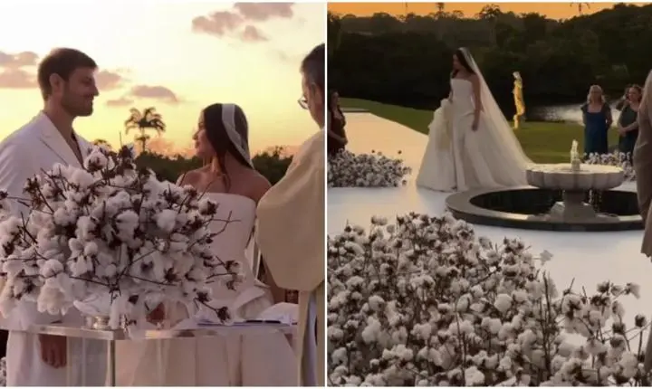 Casamento de Juliette destaca algodão e artesanato da Paraíba