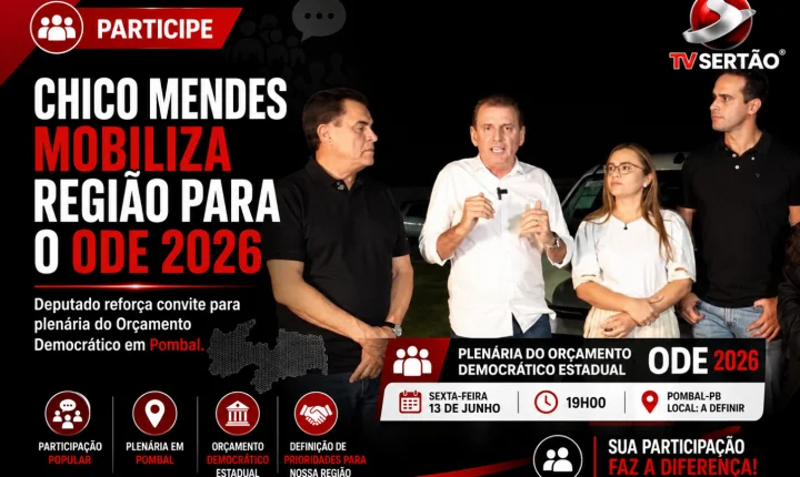 Chico Mendes mobiliza população para plenária do Orçamento Democrático em Pombal