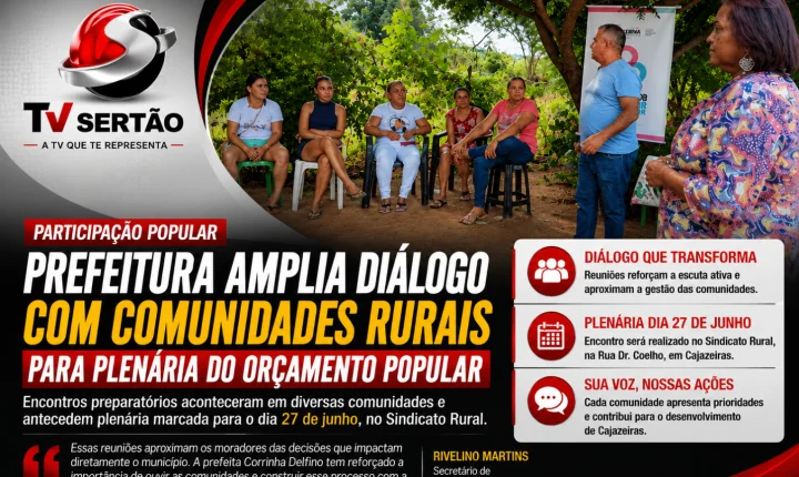 Corrinha fortalece diálogo com zona rural e mobiliza comunidades para plenária do Orçamento Popular