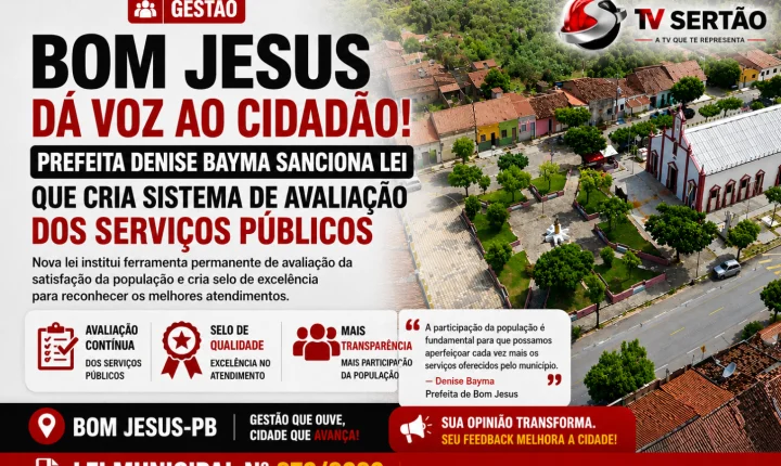 Denise Bayma cria sistema que permitirá à população avaliar serviços públicos em Bom Jesus