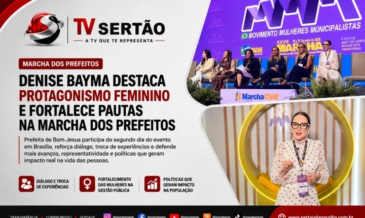 Denise Bayma fortalece protagonismo feminino durante Marcha dos Prefeitos em Brasília