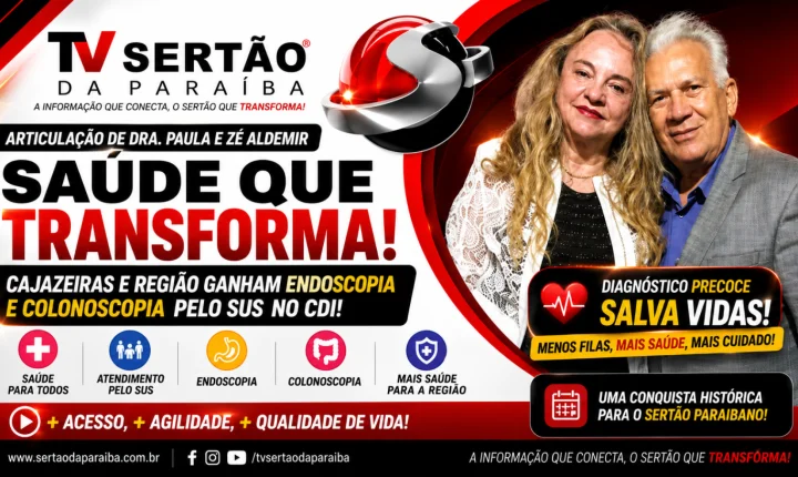 Dra. Paula e Zé Aldemir garantem exames essenciais pelo SUS e fortalecem saúde no Sertão da Paraíba