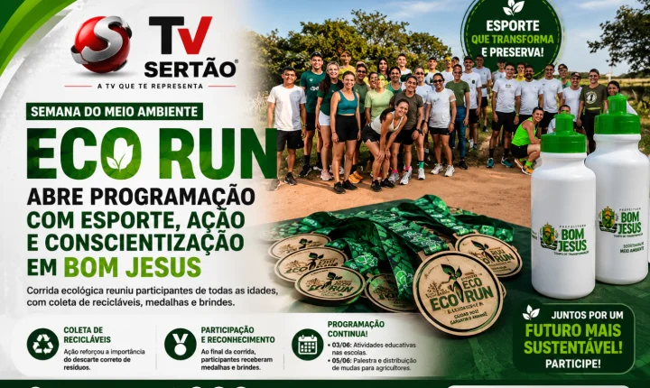 ECO RUN abre Semana do Meio Ambiente com esporte, conscientização e ações sustentáveis em Bom Jesus