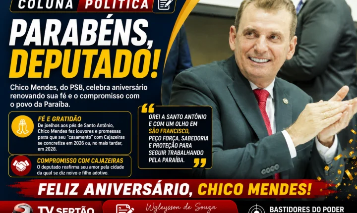 Entre Santo Antônio e as urnas: Chico Mendes mantém vivo o sonho político de Cajazeiras