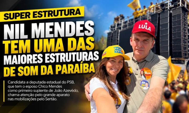 Estrutura de som de Nil Mendes chama atenção durante campanha no Sertão paraibano