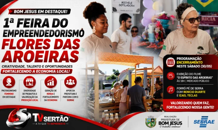 Feira impulsiona economia, destaca mulheres empreendedoras e fortalece identidade de Bom Jesus
