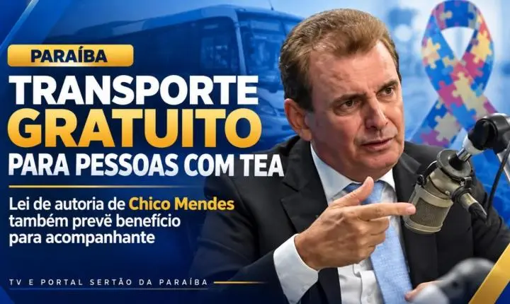 “Gol de placa”: Lei de Chico Mendes garante transporte gratuito para pessoas com TEA e acompanhante na Paraíba