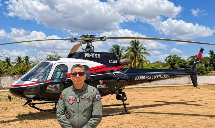 Helicóptero Acauã 3 reforça segurança da Polícia Militar no Sertão da Paraíba na véspera das eleições