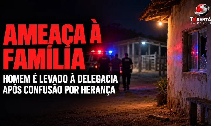 Homem é levado à delegacia após ameaçar pai, irmã e sobrinho na zona rural de São João do Rio do Peixe