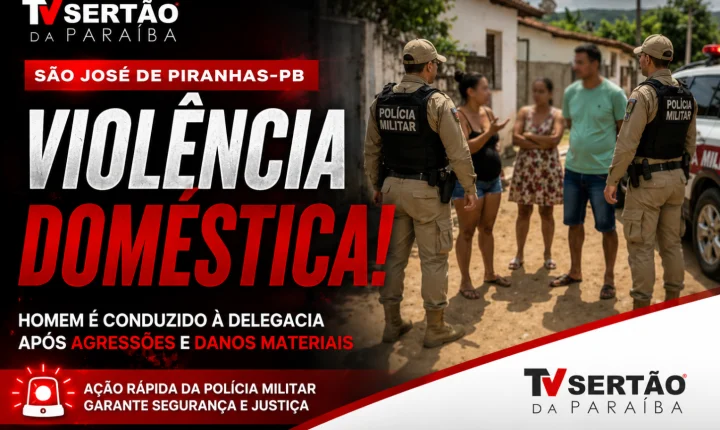 Homem é levado à delegacia após denúncia de violência doméstica em São José de Piranhas
