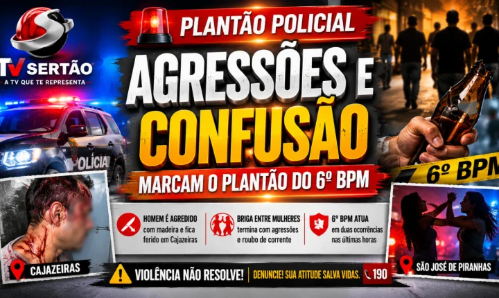 Homem ferido e confusão entre mulheres movimentam plantão policial no Sertão da Paraíba