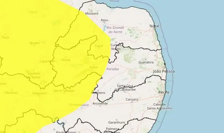 Inmet emite alerta de baixa umidade para 95 cidades da Paraíba