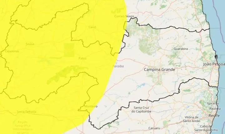 Inmet publica alerta de baixa umidade para 104 cidades da Paraíba