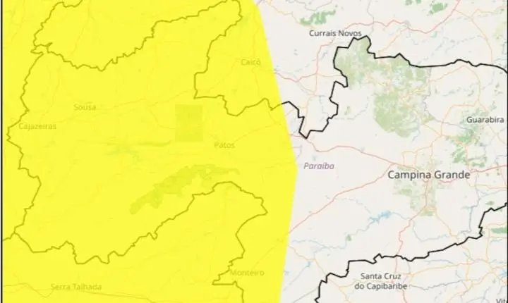 Inmet emite alerta de baixa umidade para 102 municípios da Paraíba