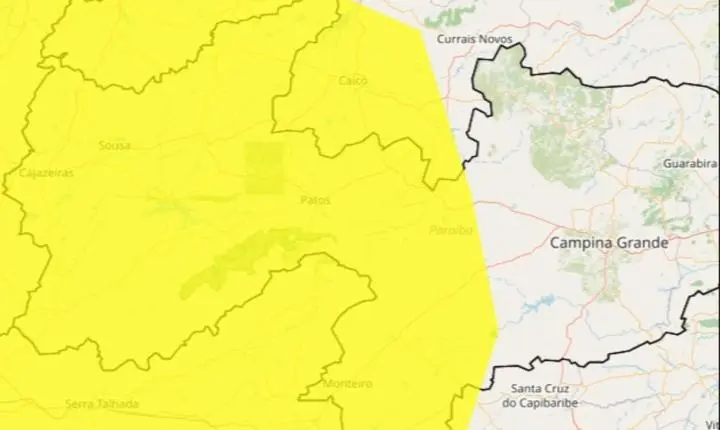Alerta de baixa umidade atinge mais de 110 cidades da Paraíba