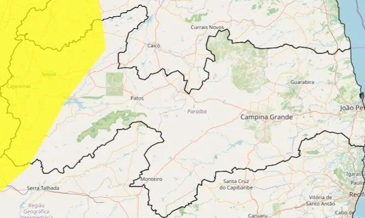 Inmet emite alerta de baixa umidade para 46 cidades da Paraíba