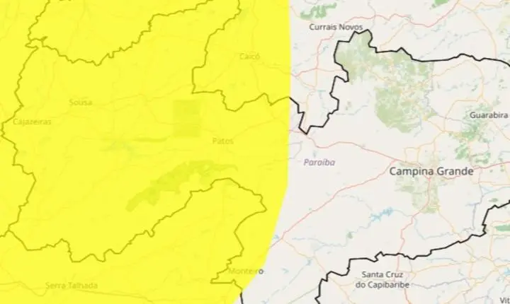 Inmet emite alerta de baixa umidade para 98 cidades da Paraíba