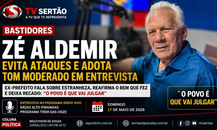 José Aldemir evita ataques, adota tom moderado em entrevista e manda recado: “O povo é quem vai julgar”