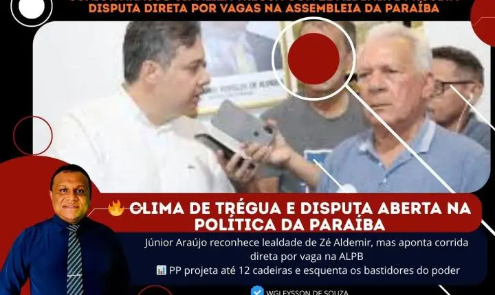 Júnior Araújo sinaliza trégua com Zé Aldemir e projeta disputa direta por vagas na Assembleia da Paraíba