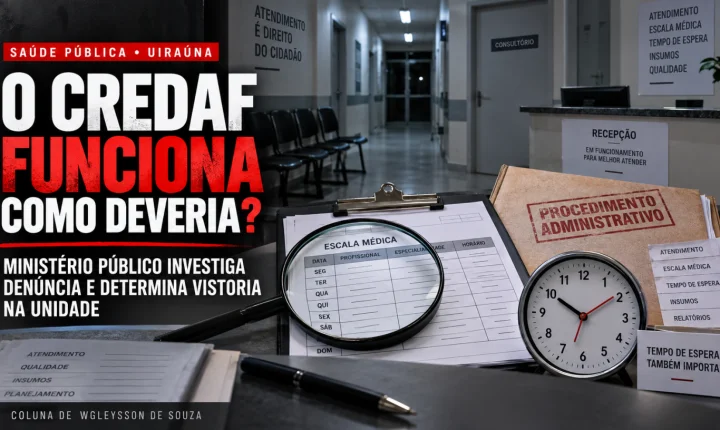 Ministério Público investiga denúncia no CREDAF e amplia cobrança sobre atendimento médico em Uiraúna