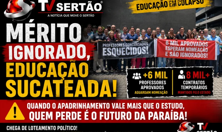  O abandono do mérito: concursados esquecidos e contratos políticos aprofundam crise na Educação da Paraíba