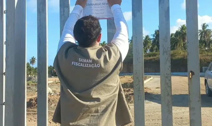 Obra embargada em João Pessoa após alerta do MPF sobre impacto ambiental