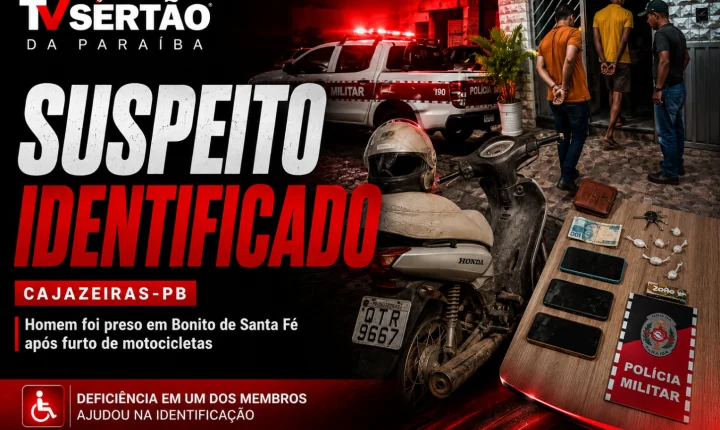 omem investigado por crimes em Cajazeiras foi localizado em Bonito de Santa Fé; drogas também foram apreendidas durante a ação