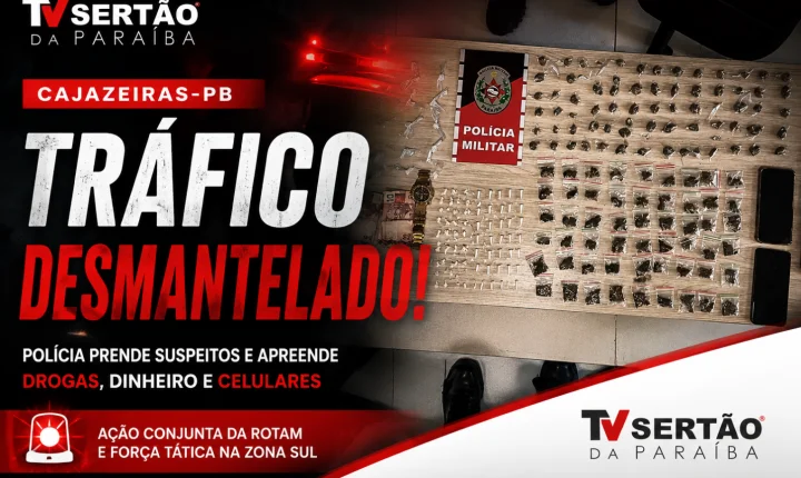 PM intensifica combate ao tráfico e apreende drogas durante ação na zona sul de Cajazeiras