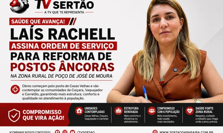 Prefeita Laís Rachell autoriza reforma de postos de saúde e amplia investimentos na zona rural