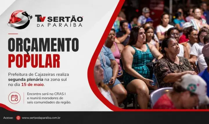 Prefeitura de Cajazeiras amplia diálogo popular com nova plenária do Orçamento Participativo