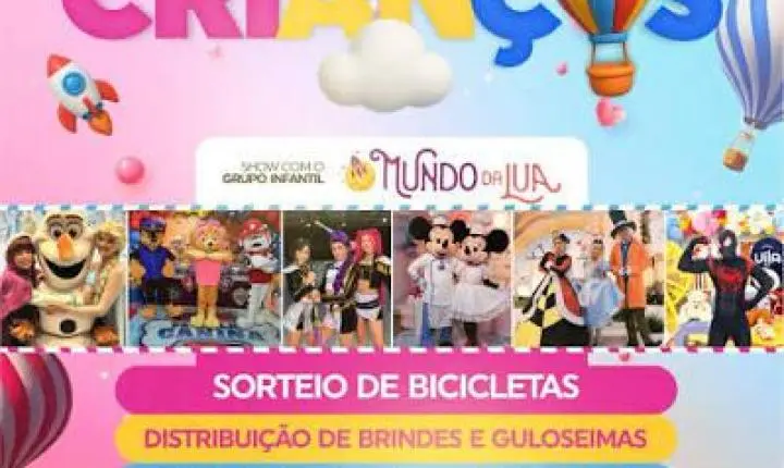 Prefeitura de Cajazeiras prepara Festa das Crianças com atrações, brinquedos, brindes e sorteio de bicicletas