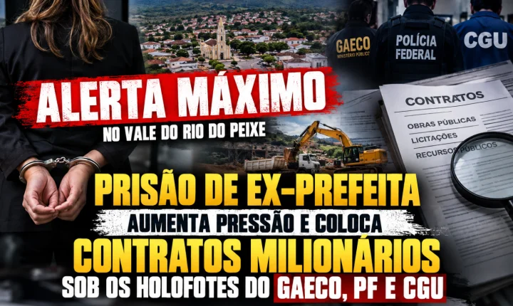 Prisão de ex-prefeita de Joca Claudino reacende debate sobre fiscalização de contratos públicos no Vale do Rio do Peixe