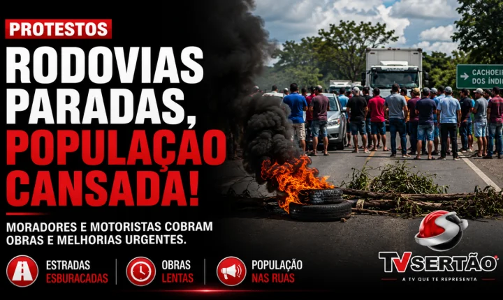 Protestos em rodovias do Sertão expõem desgaste da infraestrutura e cobram respostas do poder público