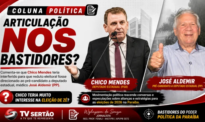 Suposto gesto de Chico Mendes em favor de José Aldemir movimenta bastidores da sucessão estadual