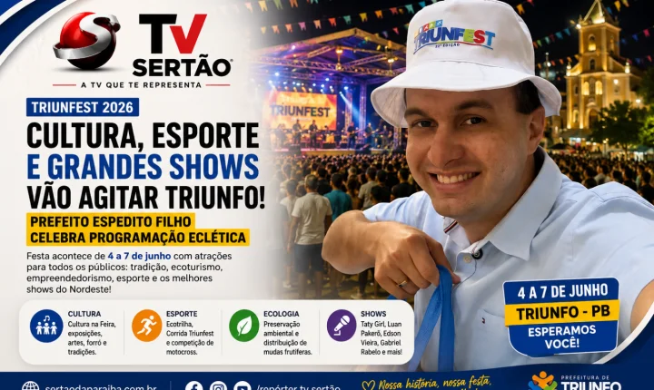 Triunfest 2026 promete movimentar o Sertão com cultura, esporte, turismo e grandes atrações musicais