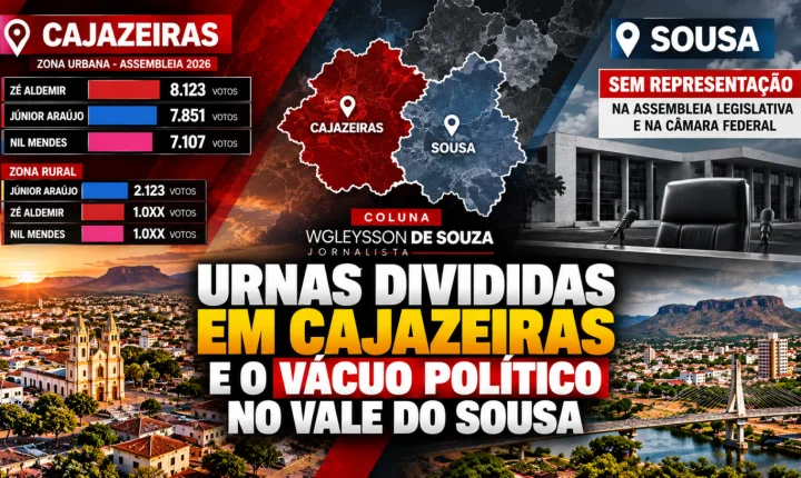 Urnas divididas em Cajazeiras e o vácuo político no Vale do Sousa