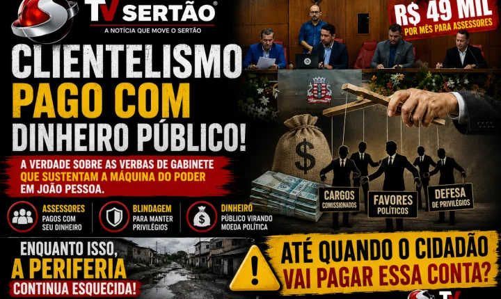Verbas de gabinete sob fogo em João Pessoa: Críticas ao clientelismo e uso político de recursos