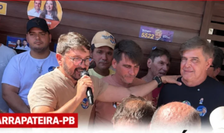 Wellington Roberto é recebido pelo prefeito Iarley Pereira e reúne centenas de pessoas em Carrapateira